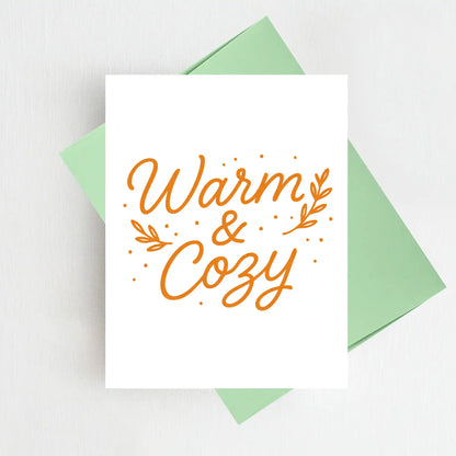 Warm and Cozy Thanksgiving Card Fall Autumn Greeting