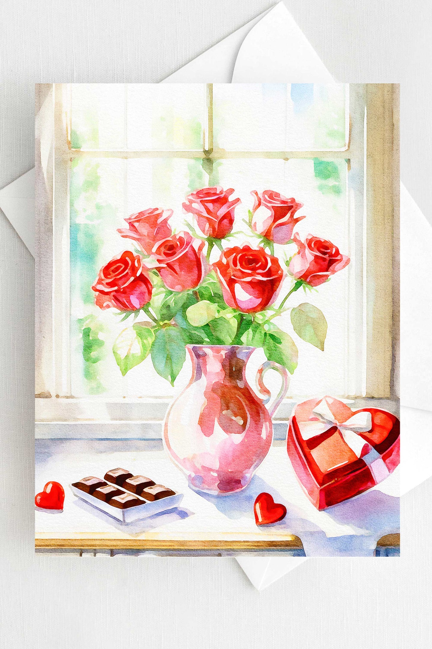Chocolates and Roses Valentine's Day Card