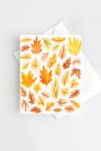 Load image into Gallery viewer, Autumn Leaves Fall Halloween Card Watercolor Holiday
