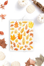 Load image into Gallery viewer, Autumn Leaves Fall Halloween Card Watercolor Holiday
