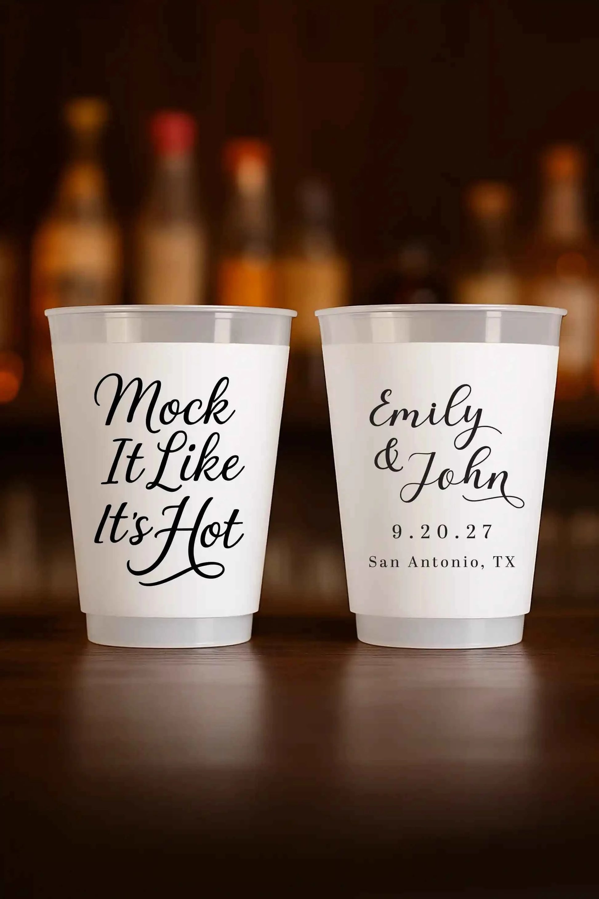 Mock It Like It's Hot Party Cups Custom Mocktail Cups for Dry Weddings ...