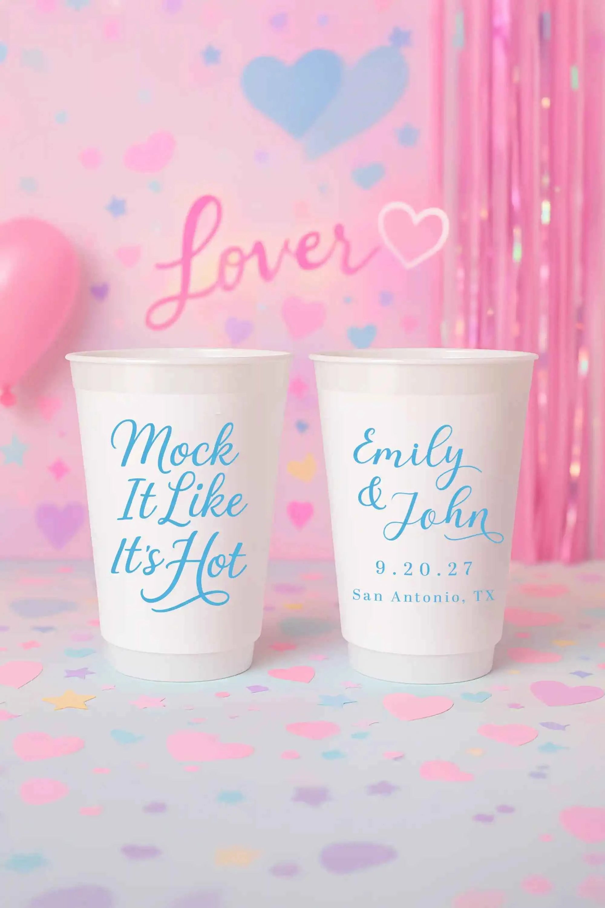 Mock It Like It's Hot Party Cups Custom Mocktail Cups for Dry Weddings ...