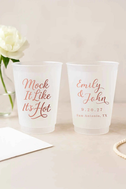 Best Day Ever Wedding Cups – Personalized Frosted Cups for Weddings, Showers & Parties