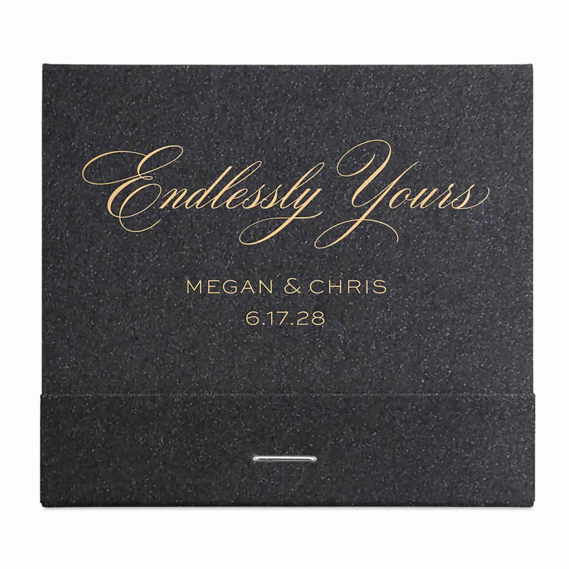 Old Money Wedding Custom Matchbooks | Elegant Script Favors | Interactive Live Design Preview