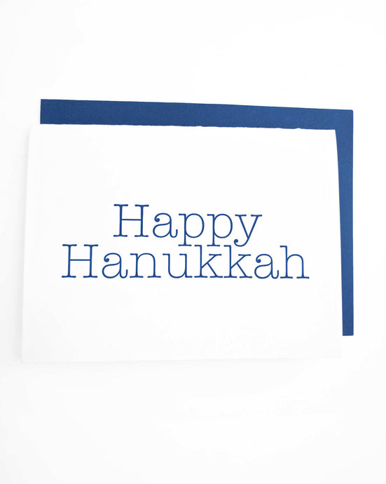 Happy Hanukkah Letterpress Card - Tea and Becky