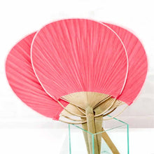 Load image into Gallery viewer, Hot Pink Fuchsia Paddle Hand Fan Wedding Favors
