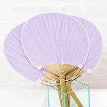 Load image into Gallery viewer, Lavender Paddle Hand Fan Wedding Favors
