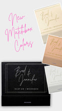 Load image into Gallery viewer, Custom Wedding Matchbooks Modern Wedding Favor Matches
