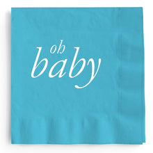 Load image into Gallery viewer, Oh Baby Napkins Blue - Set of 20
