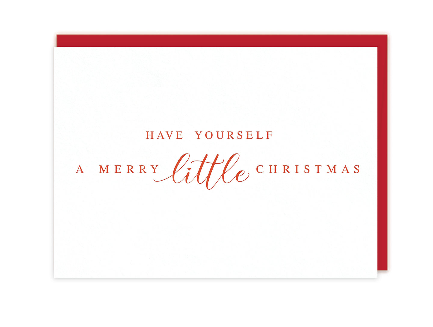 A Merry Little Christmas Letterpress Card