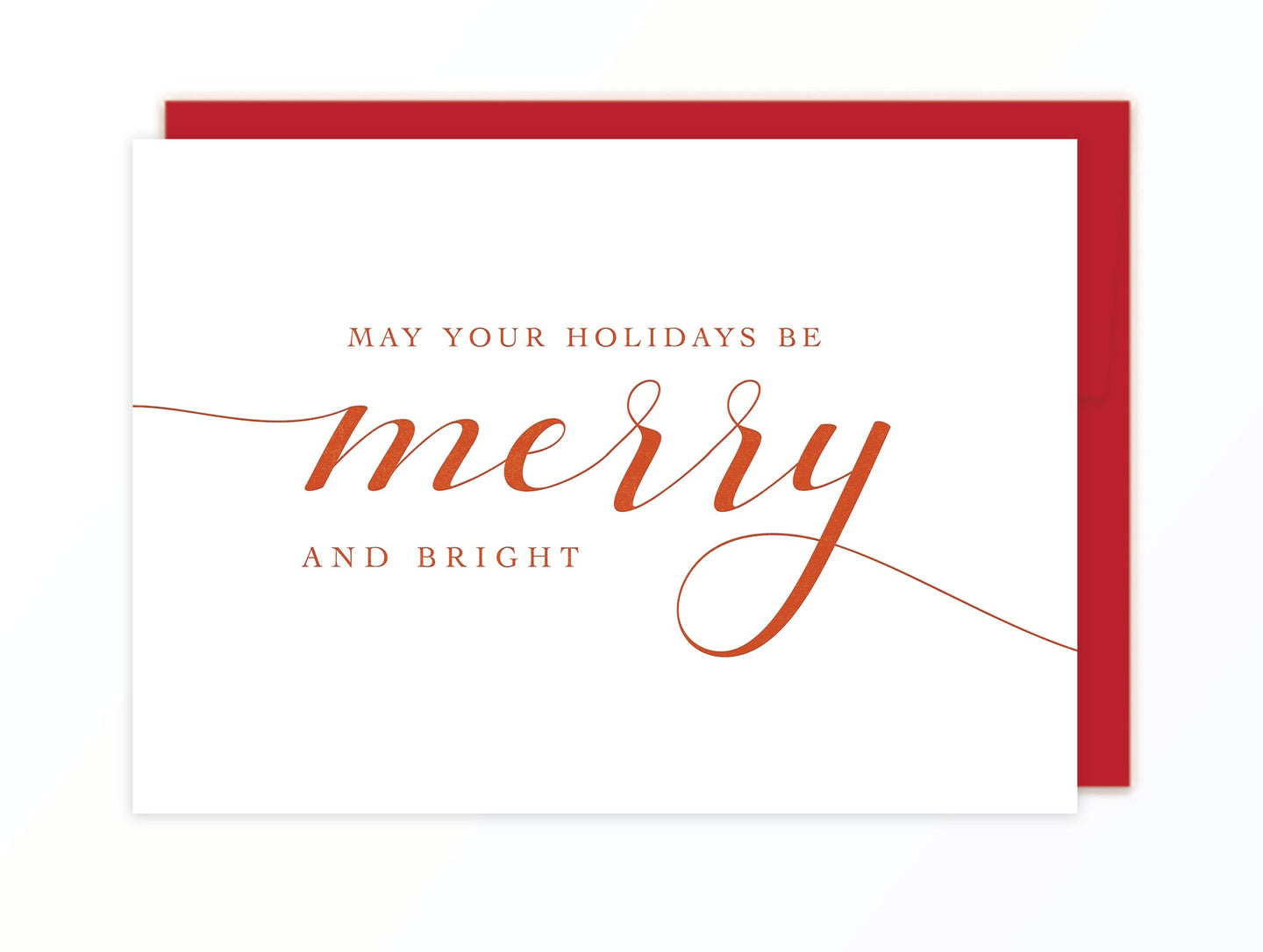 Merry and Bright Letterpress Card