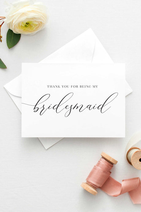 Thank You For Being My Bridesmaid Card - Tea and Becky