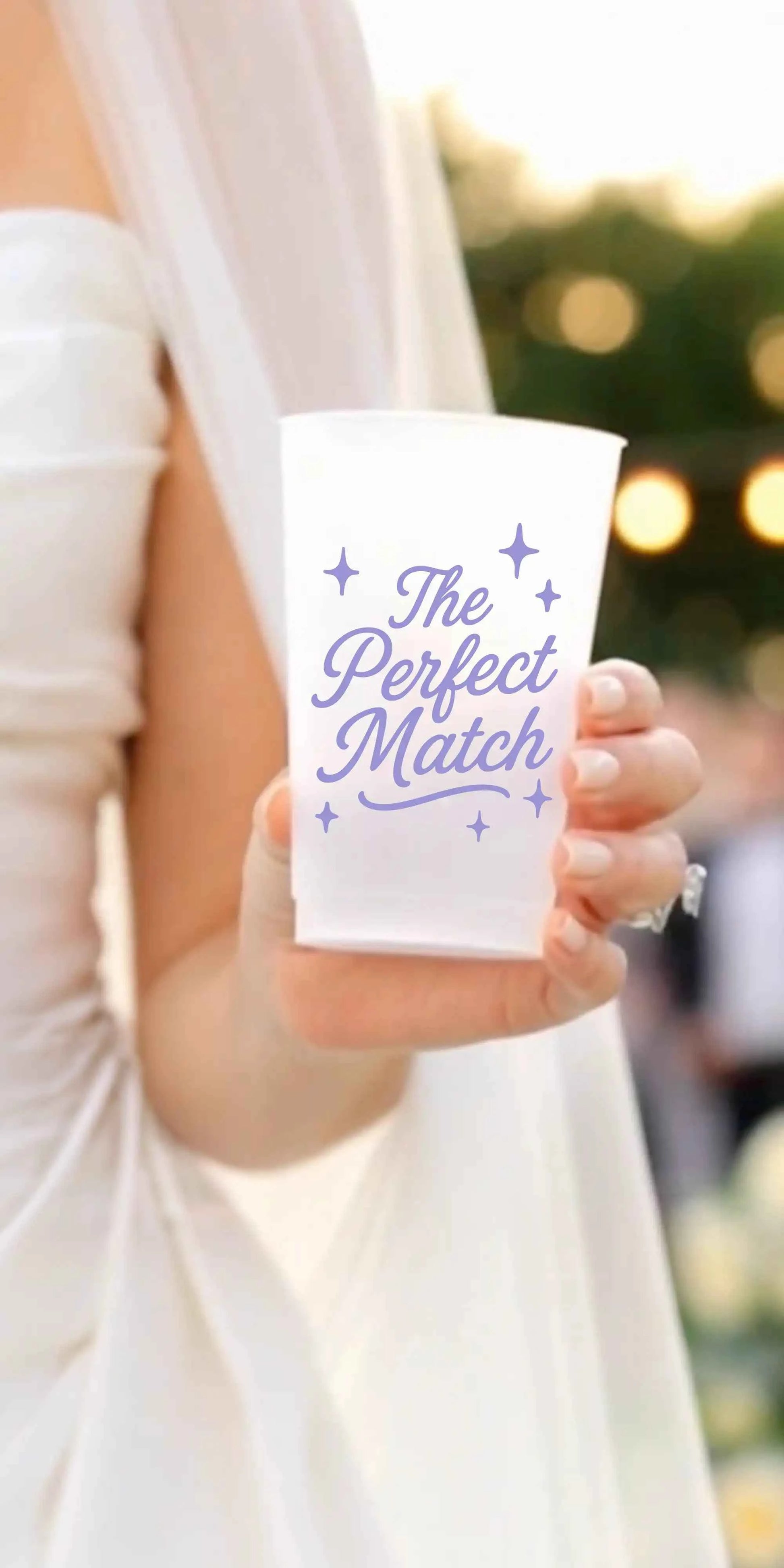 Custom Frosted Wedding Cups | 16 oz Shatterproof Plastic Favors | Interactive Live Design Preview