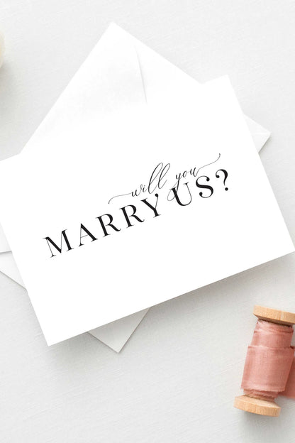 Officiant Proposal Card | Will You Marry Us Card | Wedding Officiant Gift | Elegant Minimal Card | Keepsake Wedding Stationery