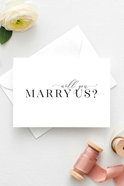Officiant Proposal Card | Will You Marry Us Card | Wedding Officiant Gift | Elegant Minimal Card | Keepsake Wedding Stationery