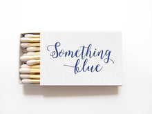 Load image into Gallery viewer, Something Blue Matchboxes - Foil Personalized Matches - Bridget Collection - Tea and Becky
