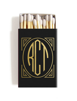 Art Deco Matchboxes - Personalized Foil Matches - Daisy Collection