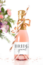 Load image into Gallery viewer, Bride Squad Mini Champagne Bottle Labels - Tea and Becky
