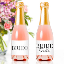 Load image into Gallery viewer, Bride Tribe Mini Champagne Bottle Labels - Tea and Becky
