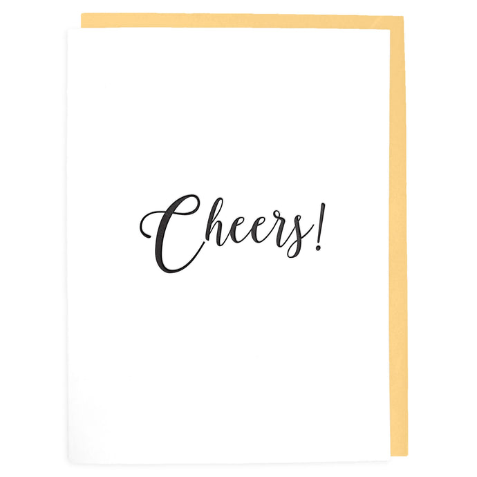 Cheers Card - Letterpress Greeting Card - Tea and Becky