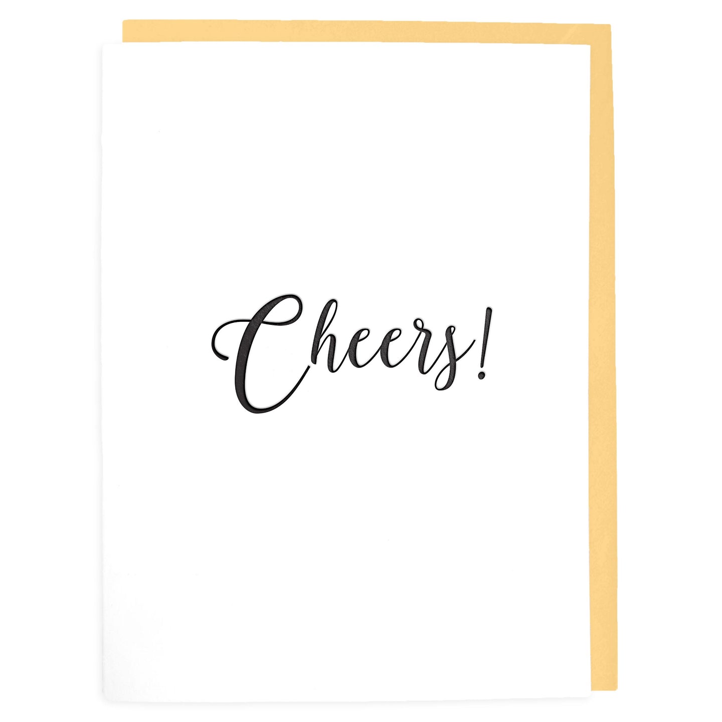 Cheers Card - Letterpress Greeting Card - Tea and Becky