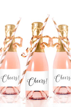Load image into Gallery viewer, Cheers Mini Champagne Bottle Labels - Tea and Becky
