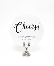 Load image into Gallery viewer, Cheers Coasters – Personalized Wedding Coasters - Tea and Becky
