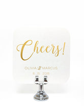 Load image into Gallery viewer, Cheers Coasters – Personalized Wedding Coasters - Tea and Becky
