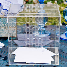 Load image into Gallery viewer, Circle Of Love Lucite Wedding Card Box - Wishing Well - Tea and Becky
