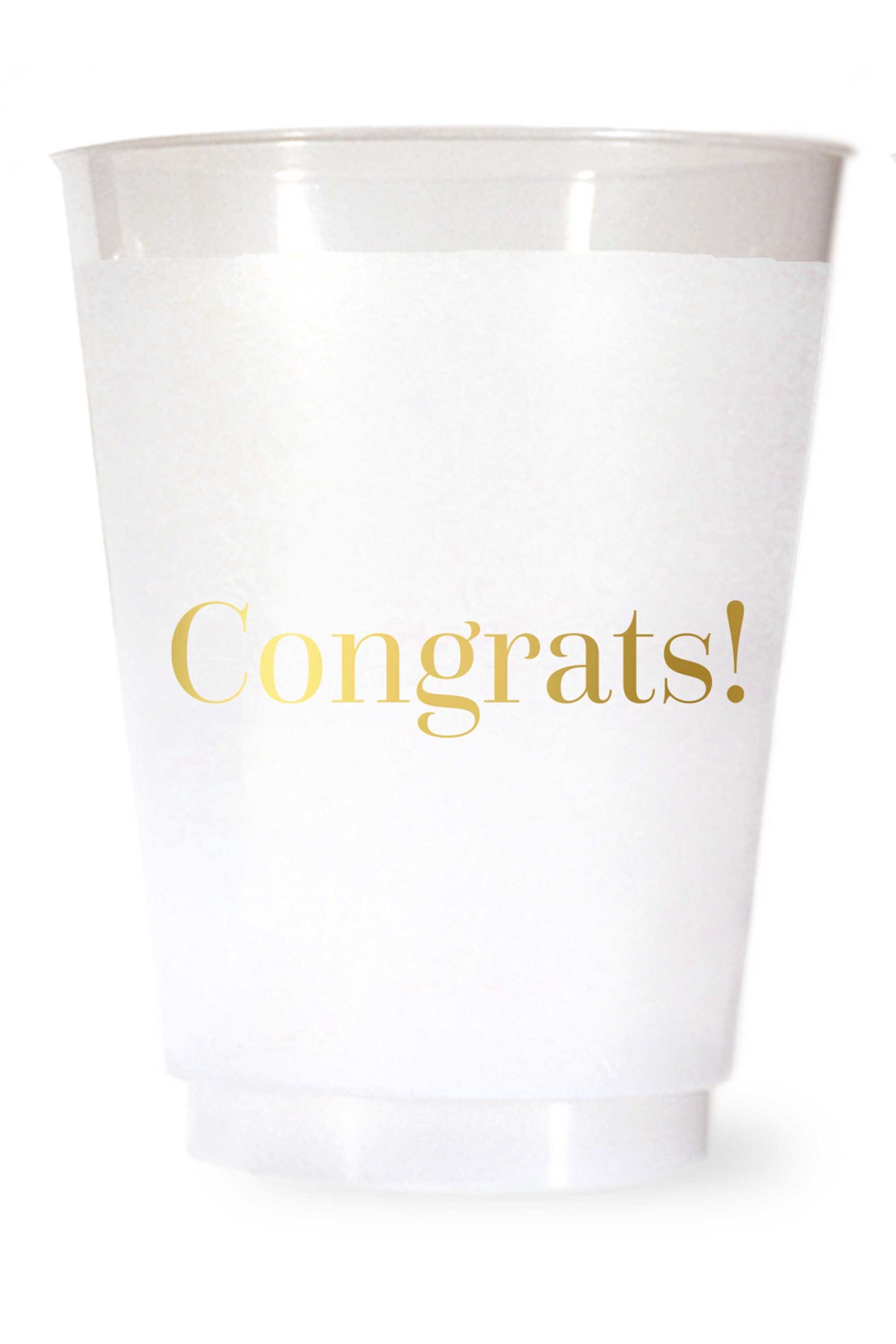 Congrats Shatterproof Cups in Gold