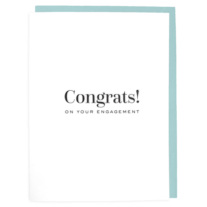 Congrats on your Engagement Letterpress Greeting Card - Tea and Becky