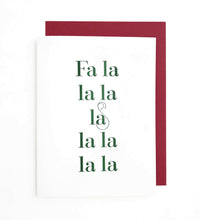 Load image into Gallery viewer, Fa La La Letterpress Christmas Card - Tea and Becky

