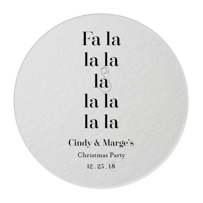Personalized Christmas Coasters – Fa La La - Tea and Becky