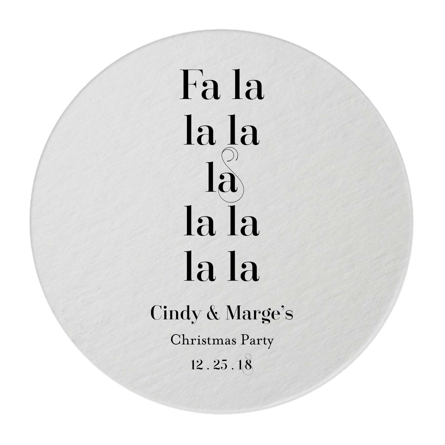 Personalized Christmas Coasters – Fa La La - Tea and Becky