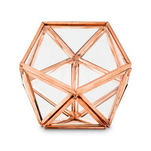 Load image into Gallery viewer, Geometric Ring Box - Wedding Ring Boxes - Terrarium Rose Gold - Tea and Becky
