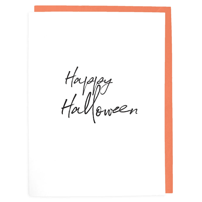 Happy Halloween Card - Letterpress Greeting Card - Tea and Becky