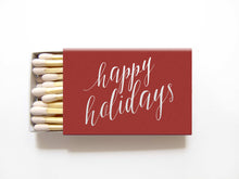 Load image into Gallery viewer, Happy Holidays Matchboxes - Personalized Matches - Mary Collection - Tea and Becky
