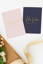 Load image into Gallery viewer, Vow Books - Blush and Navy with Gold Foil - Tea and Becky
