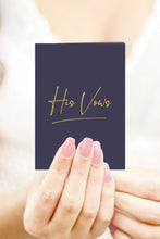 Load image into Gallery viewer, His and Hers Vow Books Set - White and Navy with Gold Foil - Tea and Becky
