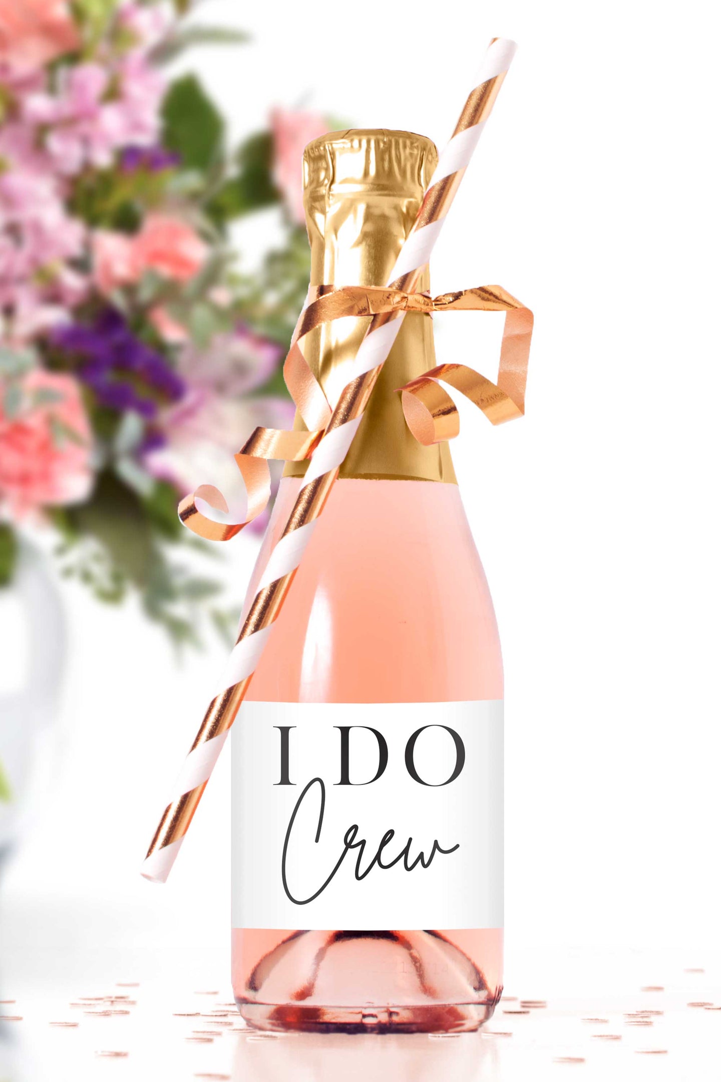 I Do Crew Mini Champagne Bottle Labels - Tea and Becky