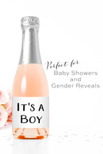 Load image into Gallery viewer, It&#39;s a Boy Mini Champagne Bottle Labels for Baby Shower - Tea and Becky
