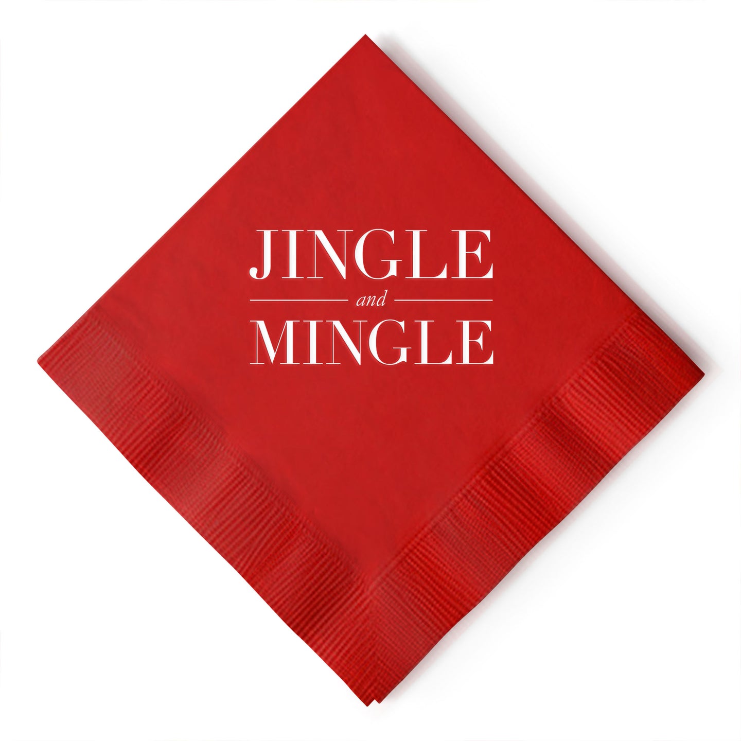 Jingle and Mingle Cocktail Christmas Napkins
