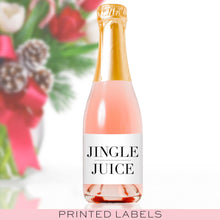 Load image into Gallery viewer, Jingle Juice Mini Champagne Bottle Labels - Tea and Becky
