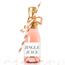 Load image into Gallery viewer, Jingle Juice Mini Champagne Bottle Labels - Tea and Becky
