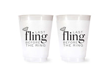 Load image into Gallery viewer, Last Fling Before the Ring Plastic Cups
