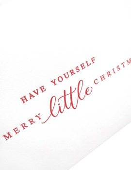 A Merry Little Christmas Letterpress Card