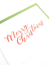Load image into Gallery viewer, Letterpress Merry Christmas Card - Tea and Becky
