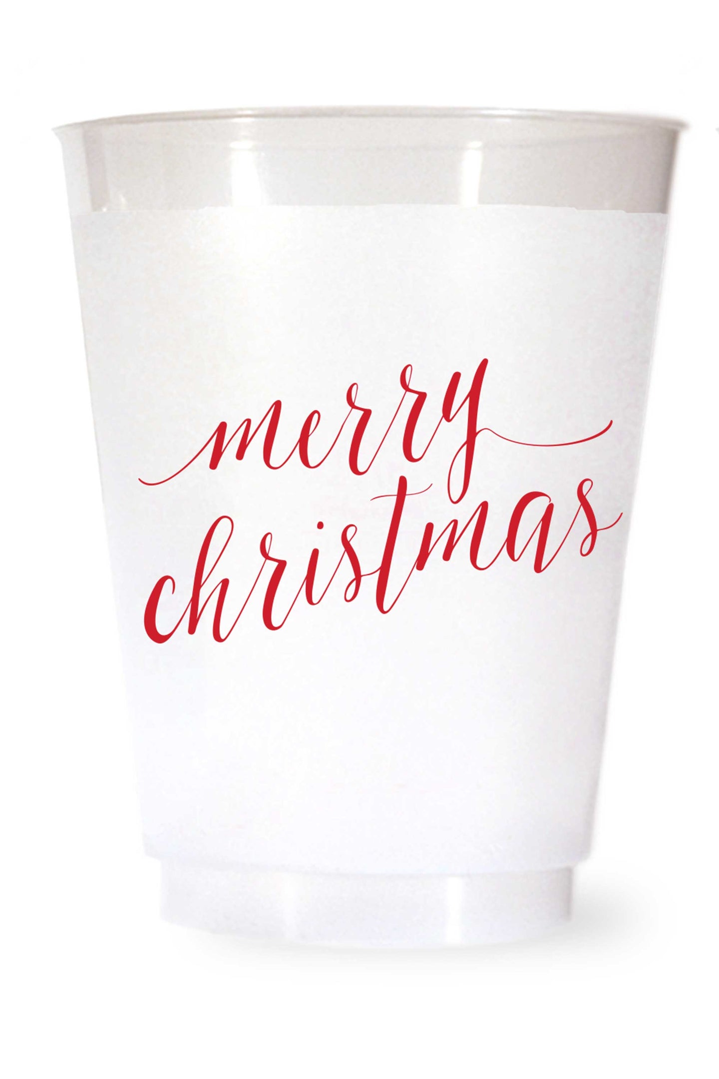 Merry Christmas Shatterproof Cups in Red