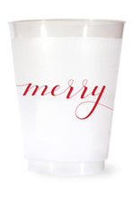 Load image into Gallery viewer, Merry Cups Shatterproof Cups in Red for Christmas
