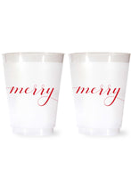 Load image into Gallery viewer, Merry Cups Shatterproof Cups in Red for Christmas
